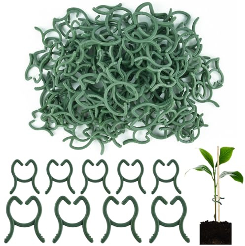 DIELIANHUA 200 PCS Clips pour Plantes, 3 * 3.6cm Et 2 * 2.6cm Clips pour Attacher Les Plantes, Clips De Jardin, Clips De Support pour Plantes, Clips pour Plantes Grimpantes,Clips Plantes
