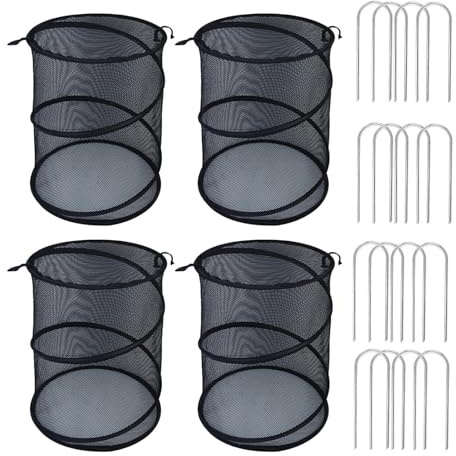 Netz-Pflanzengehege – herausklappbarer Pflanzenschutz, Gartenkäfig mit 16 Heringen für Heidelbeersträucher, , Obstanbau