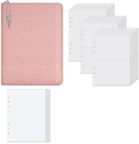 TsoLay Klistermärkealbum för att samla klistermärken binder klistermärke förvaring rosa bok