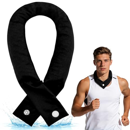 IHLOOTD Écharpe Rafraîchissante pour Le Cou, Écharpe Refroidissement Glace d'été, Foulard de Refroidissement Cou Unisexe, Bandanas Rafraîchissants pour Randonnée, Course à Pied, Vélo (E)