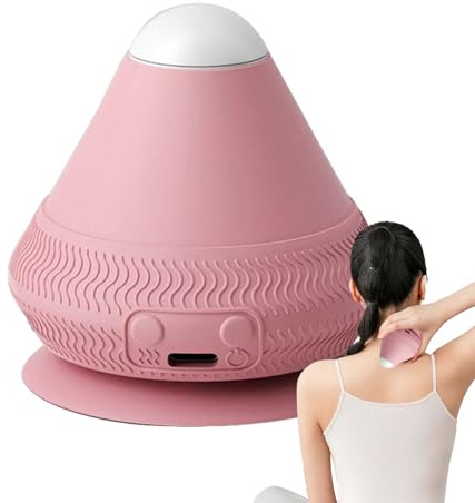 Pallone da massaggio elettrico, pulsante a punto trigger con e rullo fasciale caldo con riscaldamento vibrante, dispositivo fitness riscaldabile per il rilassamento muscolare per schiena e