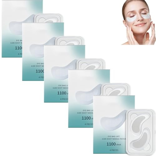 Patch Occhi Micro-Aghi 4cerotti (2coppie),Idratanti e Rassodanti, Acido Ialuronico, Riduce Occhiaie, Borse e Rughe, Patch Contorno Occhi Antirughe per una Cura Quotidiana (20cerotti-(10coppie))