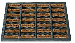 ID Mate 4060 combimat Alfombra Felpudo Fibra Coco/Acero galvanizado/Goma Beige 60 x 40 x 2,29 cm