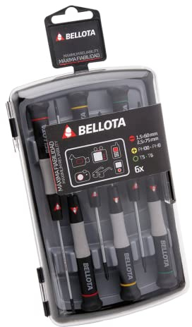 Bellota 6250J - Destornilladores de Precisión, Kit de 6 destornilladores