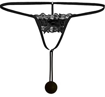 Sohimary 474 Damen Mini Offen Spitze String Tanga Zauberkugel XS S M 32 34 36 38 Schwarz
