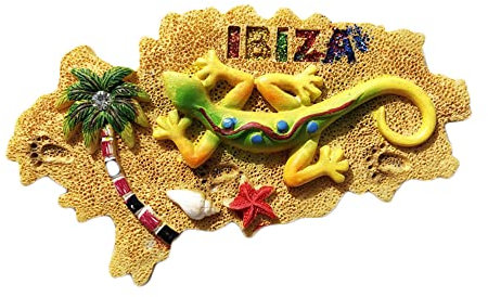 Spain 3D Ibiza Fridge Magnet Souvenir Gift,Resin Handmade Ibiza Refrigerator Magnet Home & Kitchen Decoration Collection