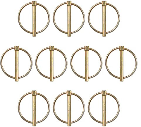 INCREWAY Pin di collegamento, 10 perni di bloccaggio in acciaio al carbonio da 4,5 x 40 mm, perni di bloccaggio per rimorchio, perni di fissaggio per prato agricolo