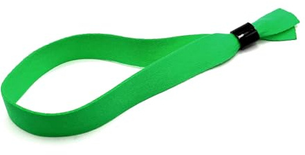 Lot de 50 Bracelets en Tissu - Bracelets d'identification pour événements (Vert)