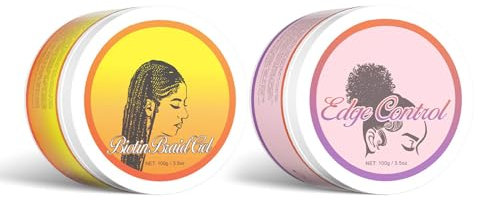 Cera para fijar el cabello Gel Definidor, Styling Gel Fijador & Hidratante para Rizos Ondas Twist Trenzas, Control de Bordes - Conditioning Gel, Pomada no grasa para Flyaways, pelo Frizz