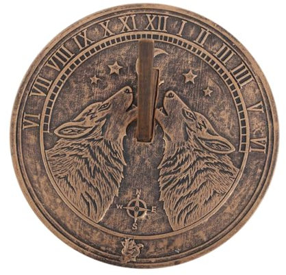 Something Different Wholesale Meridiana in terracotta con lupi ululanti, perfetta per gli appassionati di giardinaggio