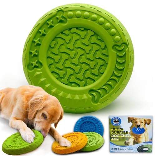 TFSZE Interaktives Hundespielzeug, Hundespielzeug Unzerstörbares Kauspielzeug für Große Mittelgroße, Kauspielzeug für Hunde für Aggressive Kauer, unzerstörbares, Robustes, langlebiges(Grün)
