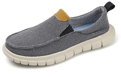 Axcone Baskets Hommes Chaussures Slip-on Course Sport Sneakers Mesh Loafer Hommes Chaussures Mocassins & Slippers Jogging Outdoor Shoes(2802-Gray45)