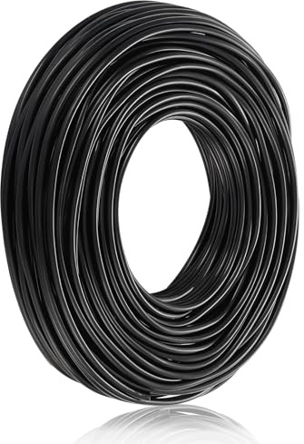 Filo per bricolage, nero, 3 mm x 15 m, per fai da te, filo di alluminio, per modellare, antiruggine, per gioielli, lavori di bricolage