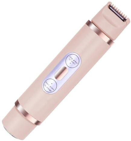 Rtxbvg Trimmer per bikini da donna, 2 in 1, per capelli indolore da donna, rasoio da donna, a secco e umido, rosa
