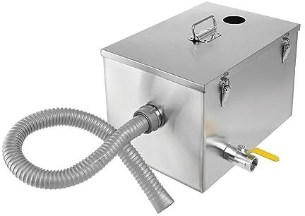 Bac à Graisse, Intercepteur de graisse commercial, séparateur de graisse en acier inoxydable séparateur huile-eau avec panier filtrant amovible for restaurant, café, cuisine à domicile, pour cuisine,