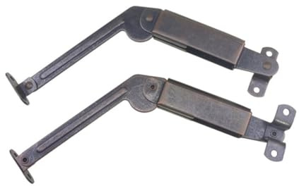 VALICLUD 5pcs Antique Copper Safety Spring Support for Cabinet Wood Box Long Arm Spring Brackets Suitable for Boxes Sofa Stools and Storage Crates