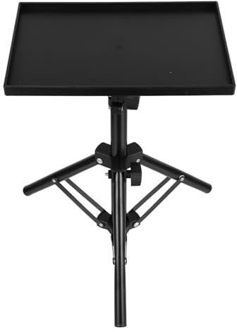 JOINPAYA Supporto Proiettore Treppiede Regolabile in Altezza con Vassoio Multifunzione Stand Portatile in Abs e Ferro Adatto per Laptop e Videoproiettori Uso Interno ed Esterno