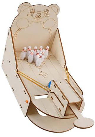 Esperimenti giocattolo da bowling in legno da tavolo per bambini per l ' esplorazione scientifica e attività pratiche educazione fisica Gioco da bowling in legno per bambini