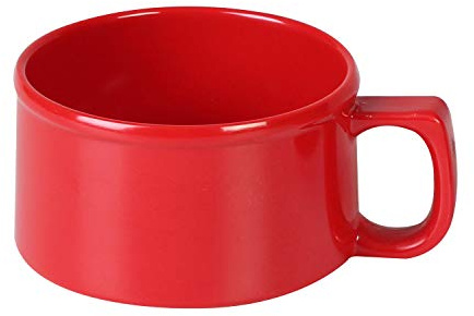 Thunder Group Color Pure Red melamine dinnerware collection 10 oz, 4 soup mug, comes in dozen