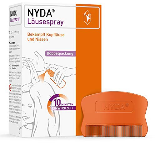 NYDA Läusespray: Erstattungsfähiges Mittel gegen Kopfläuse für Kinder und Erwachsene, 2x50 ml