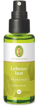 PRIMAVERA Raumspray Lebenslust bio 50 ml - Grapefruit, Spearmint und Limette - Aromadiffuser, Aromatherapie - aufmunternd - vegan