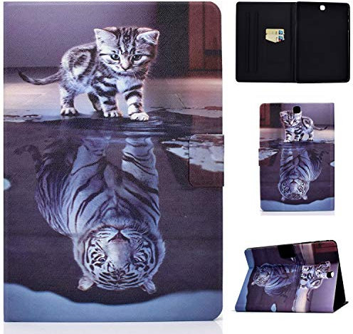 Hülle für Samsung Galaxy Tab A SM-T550 T551 T555 9.7 Zoll Flip Case Cover Magnetisch Ständer Tasche Tablet Schutzhülle mit Kartenfach für Galaxy Tab A 9.7