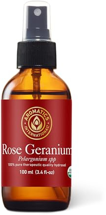Aromatics International Rose Geranium Hydrosol 100ml | Sweet Floral Rosy Natural Aromatic Mist for Home, Body & Daily Use