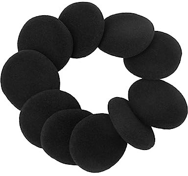 HOMSFOU 10pcs Foam Earphone Covers for 40mm Headphones, Headset Ear Covers, Replacement Earpads Cushions Soft Sponge Ear Pad