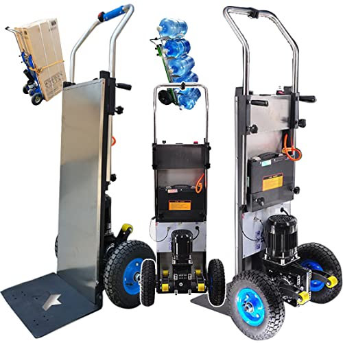 Carretilla Manual EléCtrica, Sube Escaleras, con Motor Sin Mantenimiento/Brushless, BateríA ExtraíBle (48 V/36 Ah), Capacidad De Carga (400 Kg) - Subir Y Bajar Escaleras