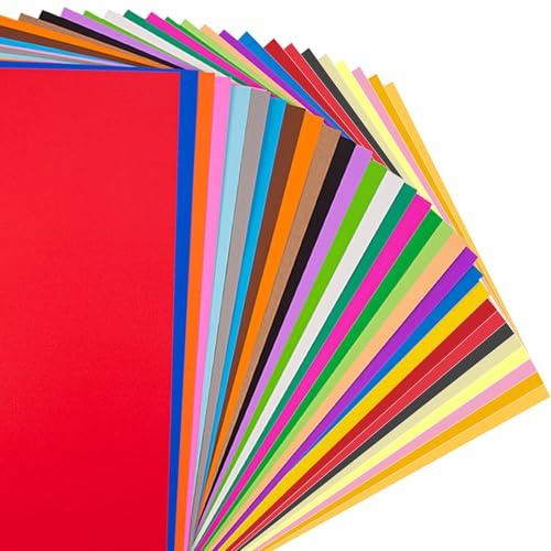 Coloured Card - A4 Cardstock 120 Sheets Pack 230GSM Thick Multicoloured Coloured Paper, 30 Assorted Colours A4 Cards Paper for DIY Arts, Sketch, Cutting Paper, School Home Office Use Making Supplies