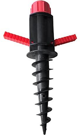 Janasiba Sombrilla de playa, de , al aire libre, camping, taladradora de hierba, soporte en espiral, soporte de almacenamiento para terraza, césped, jardín