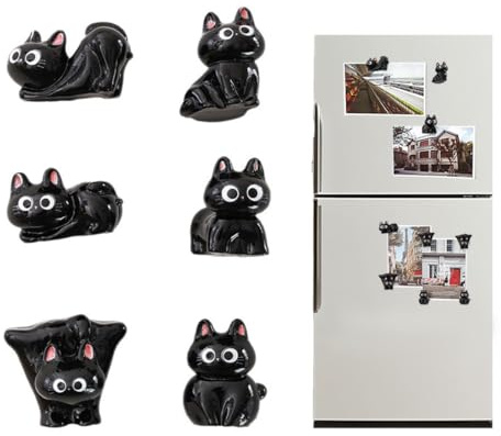 THQAE 6 Piezas Imanes de gato,3D Imanes de Nevera Divertidos Para refrigerador, calendario, cocina, oficina