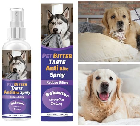 Ahuuen Spray Anti Rosicchiamento,Addestramento 100 ml,Spray Addestrativo Anti Morso per Cani | per Cura dello Stile di Vita Comportamento in Casa Igiene Routine Protezione Interna