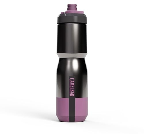 CamelBak Podium Water Bottle 22oz, Mercury Lavender | Vacuum Insulated Steel, High Flow Drink Cap, Leak Proof Lockout, Secure Bike Cage Fit, Durable Steel Construction