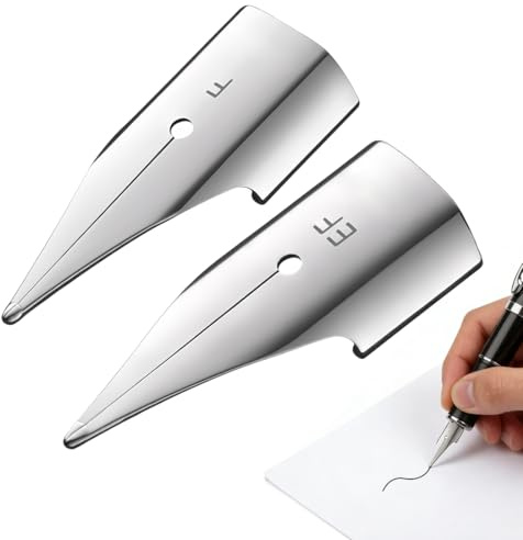 Quesuc 2 Stück Feder F Ersatzfeder Für Füllfederhalter Aus Iridium Für Die Meisten Füllfederhalter Silber