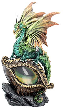 Nemesis Now - Figura de Ojo de dragón (25 cm, 17 cm), Color Verde