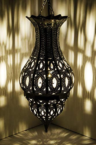 Marrakesch lámpara colgante de plata djamir 47 cm E27 Portalámparas, marroquí Lámpara de techo de Marruecos | Orient lámpara de diseño para salón, cocina o para colgar sobre el comedor