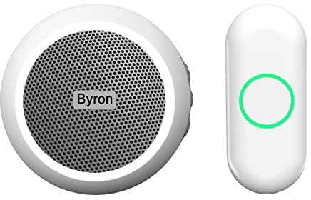 Byron DBY-23532 Funk-Türklingel – Plug-in-Set – Speicher Sie Ihre eigene Melodie – AUX-Kabel im Lieferumfang enthalten