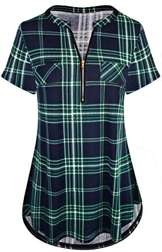 Odosalii Summer Blouses for Women UK Long Tops to Wear with Leggings