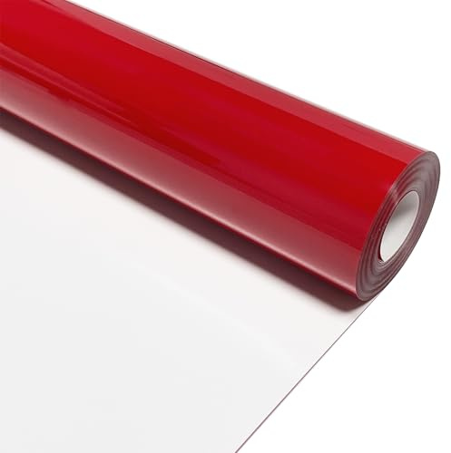 MerryMade Red Heat Transfer Vinyl HTV Roll Matte PU 12 x 15 ft. | Easy to Cut, Weed & Transfer, Red Iron On Vinyl for Cricut, Silhouette Cameo & Other Craft Cutter Cutting Machine