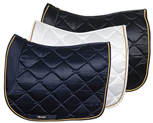 Marengos - Schabracke Granada | Dressurschabracke mit hochwertiger Schaumstoff-Füllung | schnell trocknend & atmungsaktiv | Barockschabracke inkl. Stopppolsterung | Warmblut Schabracke in Schwarz