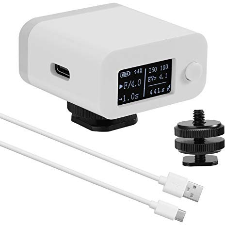 HUIOP M08 Light Meter Camera Photometer Photography Set- Reflection Light Meter Hot/Cold Shoe Fixing Camera Light Meter