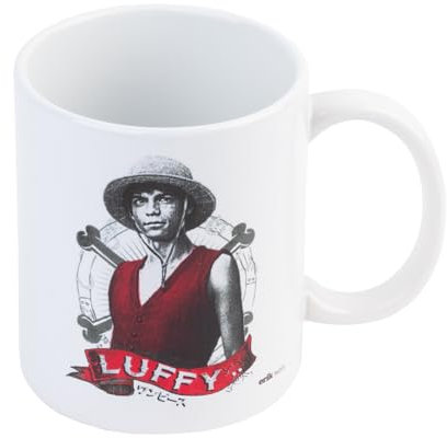 Grupo Erik Taza One Pieze Netflix Monkey D. Luffy - Taza desayuno - Taza cerámica 350ml - Taza te - Taza café - Licencia oficial