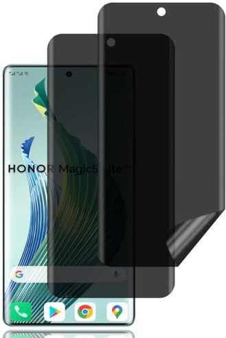 BCHKLAI Privacy Pellicola Protettiva per Honor Magic 5 Lite/Honor X9a [2 Pezzi], Anti-Spia TPU Film, Antigraffio, Senza Bolle, Anti-Spia Privacy Protezione Schermo per Honor Magic 5 Lite/Honor X9a