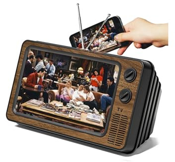 12 Screen Magnifier for Cell Phone, 3D HD Phone Screen Magnifier for Movies, Videos and Games, Retro TV Phone Magnifier for All Smartphones