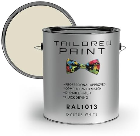 Tailored Paint uPVC Window & Door 1K Paint Brush or Spray On - Matt Finish - RAL1013, Oyster White - 250ml Tin