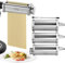 VEVOR Accessoires à Pâtes pour KitchenAid Robot Pâtissier 3PCS Rouleau à Pâtes avec Coupe-Spaghetti et Coupe-Fettuccine en Acier Inoxydable 8 Réglages d’Épaisseur 0,3-2 mm pour Tagliatelle Tortillas