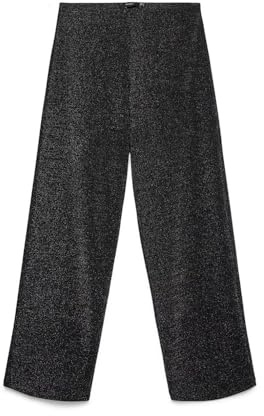 VERO MODA Vmberlin MW Pantalon Large à Paillettes Noos, Noir, M / 32L
