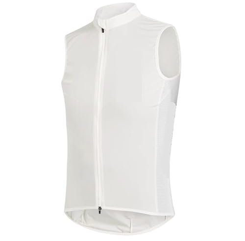 L6NqIAG Gilet da Ciclismo Bianco Antivento Impermeabile Senza Maniche Gilet da Bicicletta Leggero Traspirante Giacca da Ciclismo Bici Gilet da Ciclismo Uomo(XL)