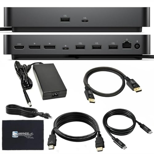 Dell Pro Dock WD25 USB-C Docking Station – 100W Power, Dual 4K Display Support, Includes Anyhdd HDMI, DisplayPort and C to C Cable, 3 Year Warranty